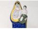 Virgin and Child Jesus Holy Mary Quimper faience nineteenth century