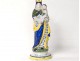 Virgin and Child Jesus crowned Quimper faience nineteenth century