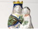 Virgin and Child Jesus crowned Quimper faience nineteenth century