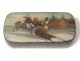 Small lacquered box hitch riders Russian Troika nineteenth snowy landscape