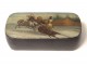 Small lacquered box hitch riders Russian Troika nineteenth snowy landscape