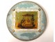 Golden angel round box attached under temple characters nineteenth century glass