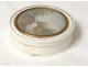 Round box painted miniature waterfall XIXth romantic landscape character