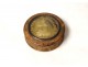 Small brass miniature wooden round box nineteenth Revolution Victims Monument