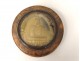 Small brass miniature wooden round box nineteenth Revolution Victims Monument