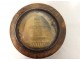 Small brass miniature wooden round box nineteenth Revolution Victims Monument