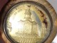 Small brass miniature wooden round box nineteenth Revolution Victims Monument