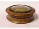 Small brass miniature wooden round box nineteenth Revolution Victims Monument