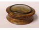 Small brass miniature wooden round box nineteenth Revolution Victims Monument