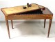 Game table backgammon backgammon chips mahogany candlesticks Restoration XIXth