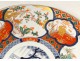 Large flat Imari porcelain Japan fish birds herons garden flowers XIX