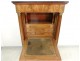 Secretary flamed mahogany Empire bronze nineteenth century black marble columns