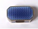 Small gilt silver blue enamel box Italian goldsmith Salimbeni Renato XXth