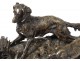 Bronze sculpture hunting dogs stopped PJ partridge. Conducts animal XIX