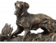 Bronze sculpture hunting dogs stopped PJ partridge. Conducts animal XIX