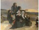 Great characters HST landscape painting Breton pilgrimage A.The Bihan XIX