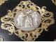 Wooden box blackened brass gilded cameos ancient mythological characters nineteenth