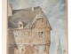 Watercolor painting Charles Huard city Granville Normandy characters XX