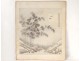 Japanese rice paper bamboo bird landscape print river nineteenth century