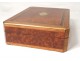 Box game box magnifier amboine rosewood brass Napoleon III XIXth century