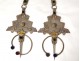 Pair of fibulae Ver Tizerzai n Taouka adornment enamels money Morocco Atlas XXè