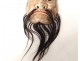 Mask Noh theater polychrome wood demon Gigaku beshimi O-Edo Japan XIX