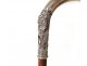 Cane former Indochina ancient dragon silver metal cane wood XIXth century