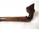 Old wooden cane deer horn leg antique french cane XIXth century