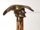 Old wooden cane cactus pommel gilded bronze antique duck character nineteenth