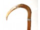 Old wooden carved cane ibis bird duck warthog tooth ancient XIX