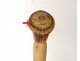 Old wooden cane Popular Art grotesque character stag horn cane XIX