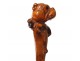 Canne old wooden carved ancient vine boxer dog head cane XIXth century