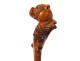 Canne old wooden carved ancient vine boxer dog head cane XIXth century