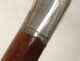 Folding wooden cane system solid sterling silver cane twentieth English