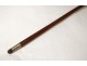 Folding wooden cane system solid sterling silver cane twentieth English