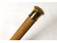 System cane physician Dr. pomander wood antique gold metal cane XIX