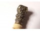 Seal stamp carved antique silver handle monogram seal XIX