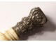 Seal stamp carved antique silver handle monogram seal XIX