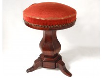 Piano stool antique mahogany tripod stool nineteenth century Restoration