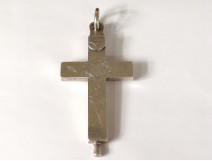 Cross reliquary pendant silver reliquary cross crucifixion XIX