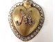 Heart of Mary votive box gold metal rhinestone Sacred Heart XIX century