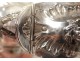 Pair of Louis XV crystal ewers small solid silver Minerva nineteenth NapIII