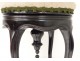 Wood carved piano stool blackened tapestry flowers Napoleon III nineteenth