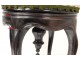 Wood carved piano stool blackened tapestry flowers Napoleon III nineteenth