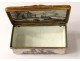 Small enamel box gray characters eighteenth romantic ruins scene