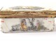 Small enamel box gray characters eighteenth romantic ruins scene