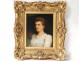 HST picture young woman portrait Jacques Wagrez frame stuccoed twentieth century