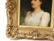 HST picture young woman portrait Jacques Wagrez frame stuccoed twentieth century