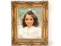 HST child portrait girl communion table crosses Jacques twentieth Madiol