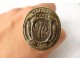 Bronze stamp seal coat crest crown earl eighteenth Monogram